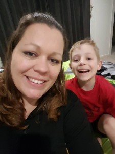 Monique Speakman and her son Lucas Speech Pathology